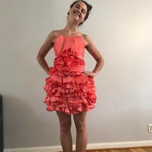 Coral Cocktail Dress
